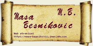 Maša Besniković vizit kartica